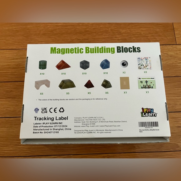 iPlay, iLearn Kids Magnetic Blocks, 62 PCS Magnet Stacking Block Building. NEW - Picture 11 of 11